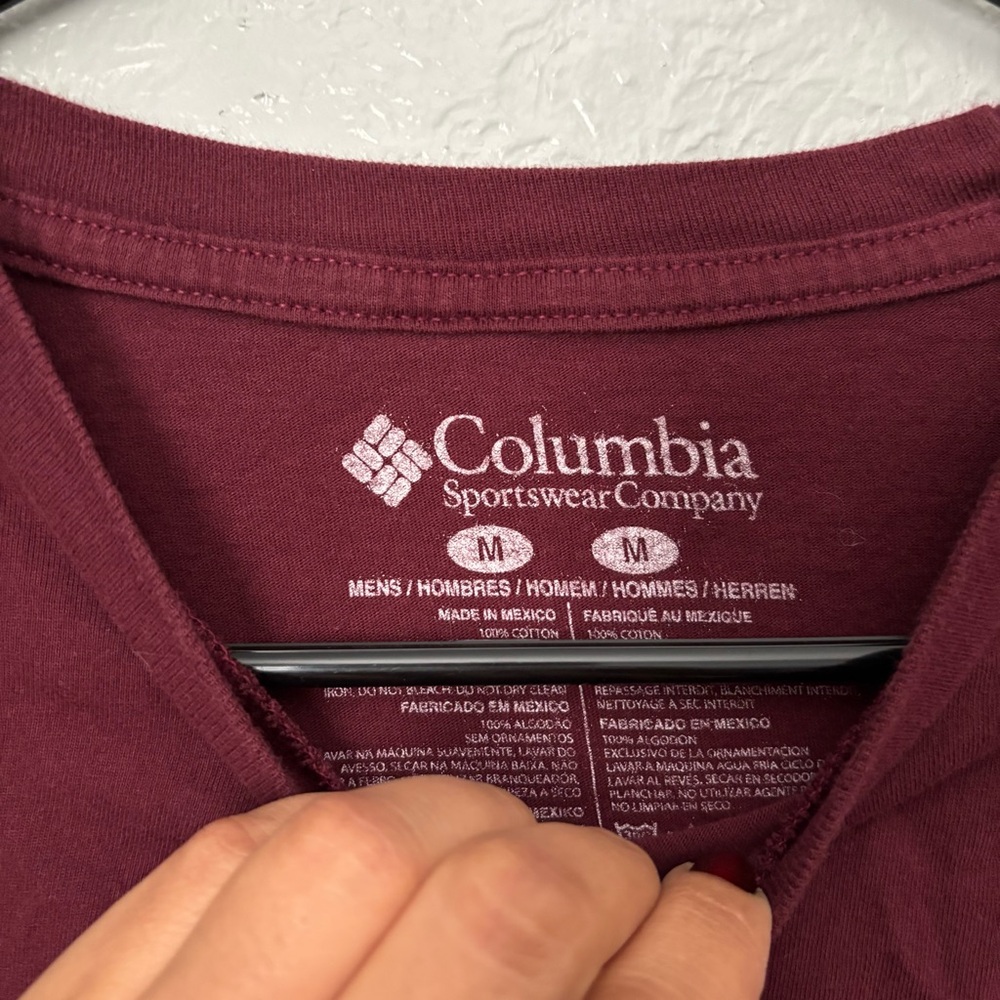 Columbia Men's Burgundy Short Sleeve Tee - Picture 6 of 8